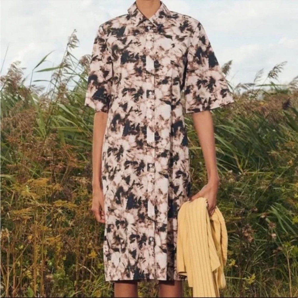 Samsoe Samsoe DEMI DRESS AOP CAMO CLAY size small